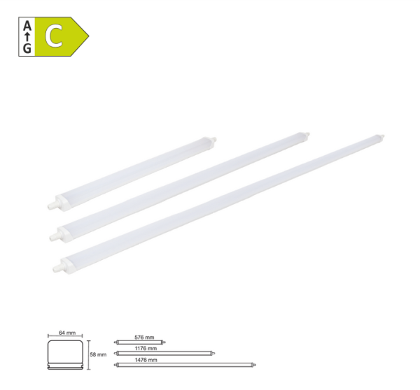 LED-valgustid LHT076 60W