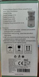 Cordless citrus juicer 9