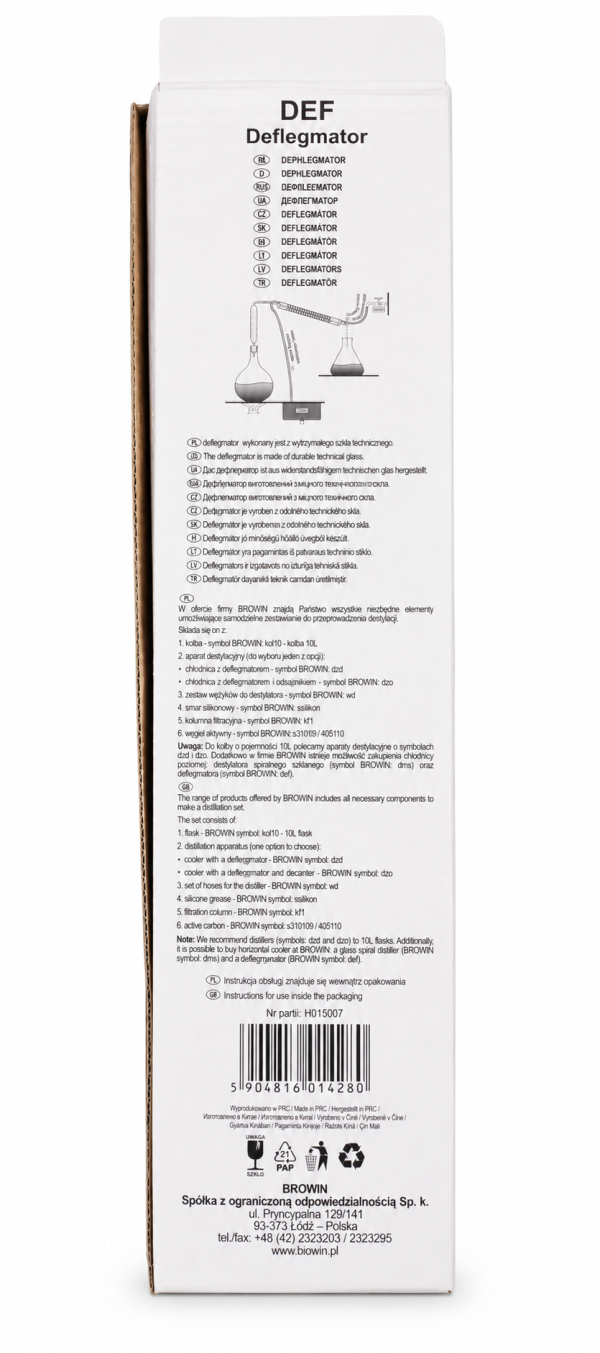 Klaasist deflegmaator keraamilise täidisega 3