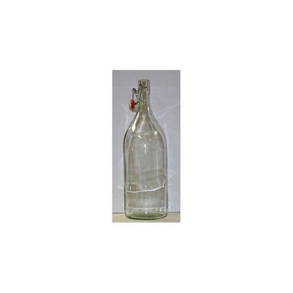 Stikla pudele ar keramisko korķi, 1L 3