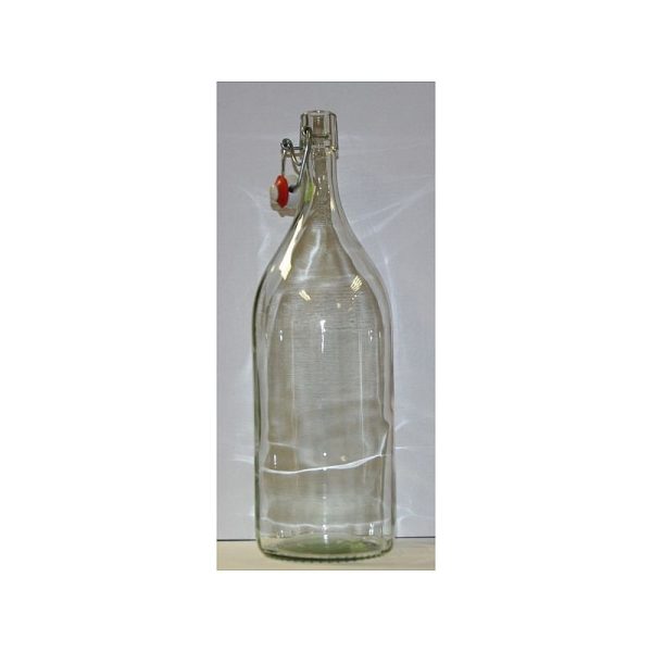 Klaasist pudel 2 L keraamilise korgiga. 3